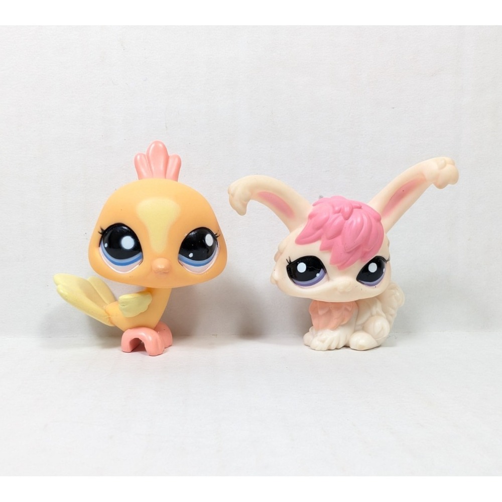 Authentic Littlest Pet Shop Spring Eggs #1893 1894 Bird Angora Rabbit